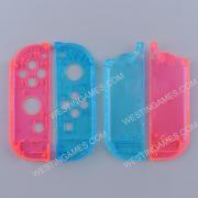 Left and Right Housing Cover Case Set for Switch Joy-con Clear Blue and Pink 03