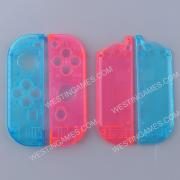 Left and Right Housing Cover Case Set for Switch Joy-con Clear Blue and Pink 04