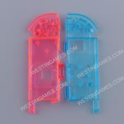Left and Right Housing Cover Case Set for Switch Joy-con Clear Blue and Pink 05