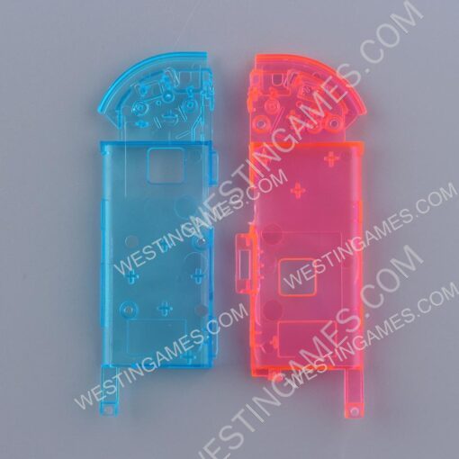 Left and Right Housing Cover Case Set for Switch Joy-con Clear Blue and Pink - Image 6