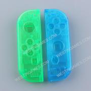 Left and Right Housing Cover Case Set for Switch Joy-con Clear Green and Blue