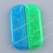 Left and Right Housing Cover Case Set for Switch Joy-con Clear Green and Blue 02