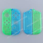 Left and Right Housing Cover Case Set for Switch Joy-con Clear Green and Blue 03