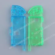 Left and Right Housing Cover Case Set for Switch Joy-con Clear Green and Blue 06