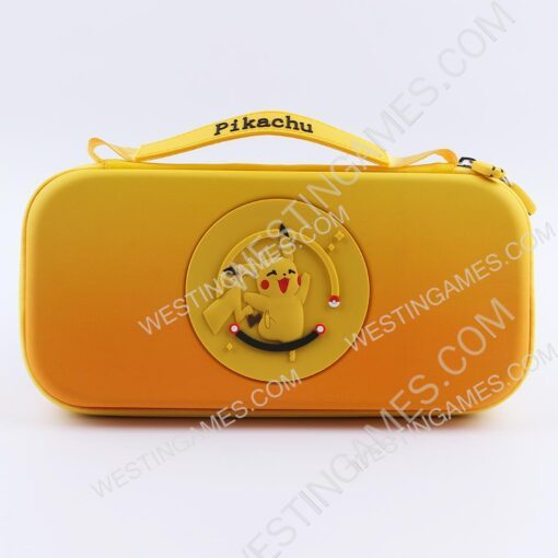 New Deluxe Yellow Travel Carrying Pouch Case for Nintendo Switch - Pokemon - Image 2