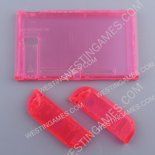 Replacement Housing Cover Case DIY Set for Nintendo Switch Conosle and Joy-con Clear Red - Image 2