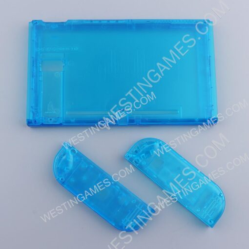 Replacement Housing Cover Case DIY Set for Nintendo Switch Conosle and Joy-con Clear Blue - Image 2