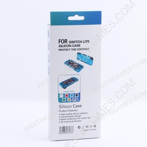Protective Anti-Slip Soft Silicone Skin Case Handle Grip for Switch Lite Console - Grey - Image 4