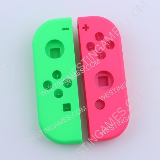 Left and Right Housing Cover Case Set for Switch Joy-con Green and Pink