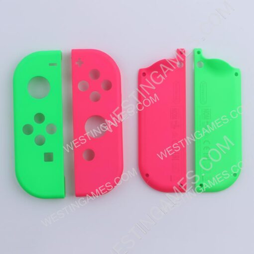 Left and Right Housing Cover Case Set for Switch Joy-con Green and Pink - Image 3