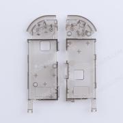 Left and Right Housing Cover Case Set for Switch Joy-con Clear Transparet Black 06