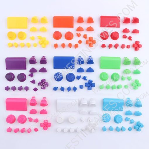 Replacement Complete Button Accessoires for PS4 Slim Pro Controller - 9 Colors