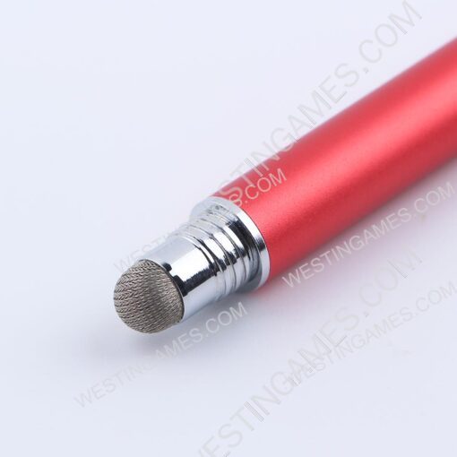 2 in 1 Metal Red Capacitive Pen Touch Screen Stylus Pencil for Switch Tablet iPad Cell Phone PC - Image 2