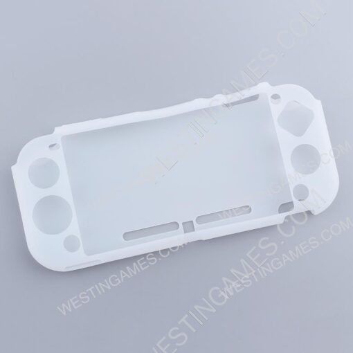 Protective Anti-Slip Soft Silicone Skin Case for Switch Lite Console - White - Image 2