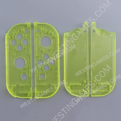 Left and Right Housing Cover Case Set replacement for Switch Joy-con Transparent yellow - Image 4