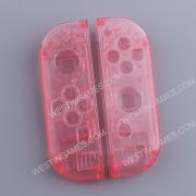 Left and Right Housing Cover Case Set replacement for Switch Joy-con Transparent pink