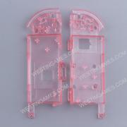 Left and Right Housing Cover Case Set replacement for Switch Joy-con Transparent pink 05