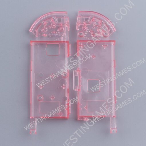 Left and Right Housing Cover Case Set replacement for Switch Joy-con Transparent pink - Image 6