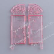 Left and Right Housing Cover Case Set replacement for Switch Joy-con Transparent pink 06