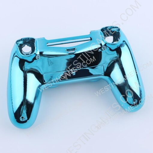 Mirror Chrome Housing Shell Case Replacement for PS4 Slim Dualshock 4 Controller - Blue - Image 3