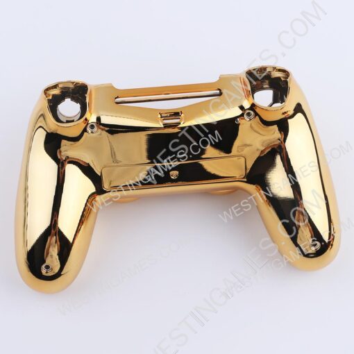Mirror Chrome Housing Shell Case Replacement for PS4 Slim Dualshock 4 Controller - Gold - Image 3