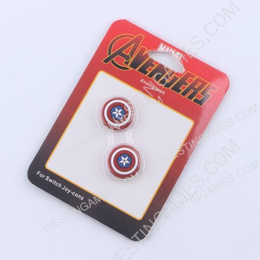Marvel Avengers Thumb Grips Analog Caps Silicone Rubber For NS Switch Joy-con - Captain America