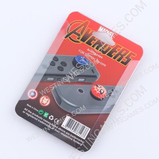 Marvel Avengers Thumb Grips Analog Caps Silicone Rubber For NS Switch Joy-con - Captain America - Image 2