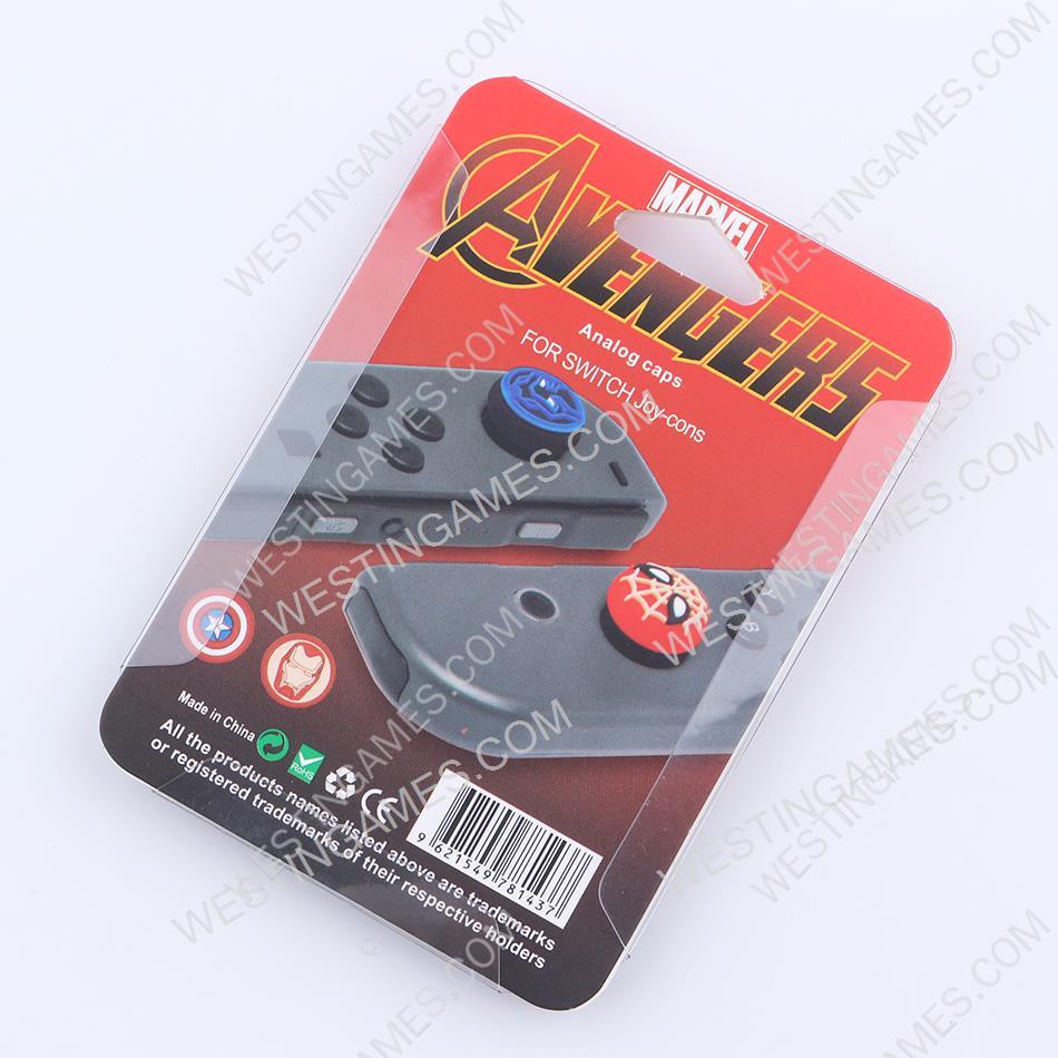 Marvel Avengers Thumb Grips Analog Caps Silicone Rubber For NS Switch Joy-con - Captain America - Image 2