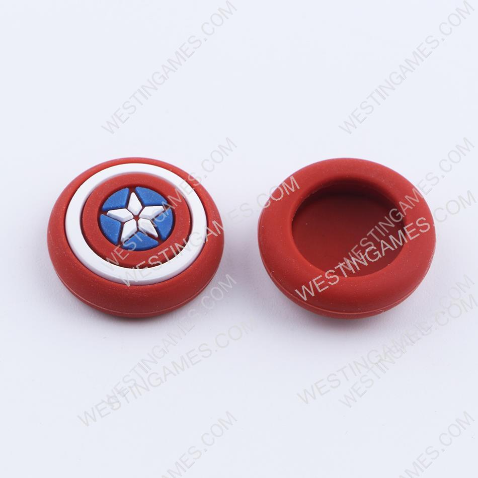 Marvel Avengers Thumb Grips Analog Caps Silicone Rubber For NS Switch Joy-con - Captain America - Image 3