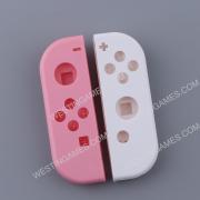 Left and Right Housing Cover Case Set replacement for switch Joy-con Pink and White