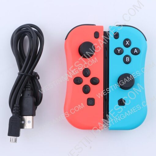 New Design Left and Right Wireless Joycon Controller for Switch Console - Red and Blue - Image 2