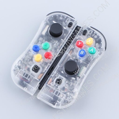 New Design Left and Right Wireless Joycon Controller for Switch Console - Transparent Clear - Image 3