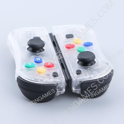 New Design Left and Right Wireless Joycon Controller for Switch Console - Transparent Clear - Image 5