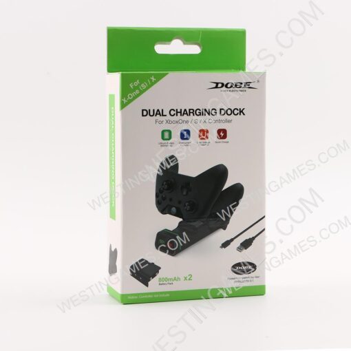 USB Dual Charging Dock with Charging Station LED Indicator and 800mah Battery for XBOXONE Controller