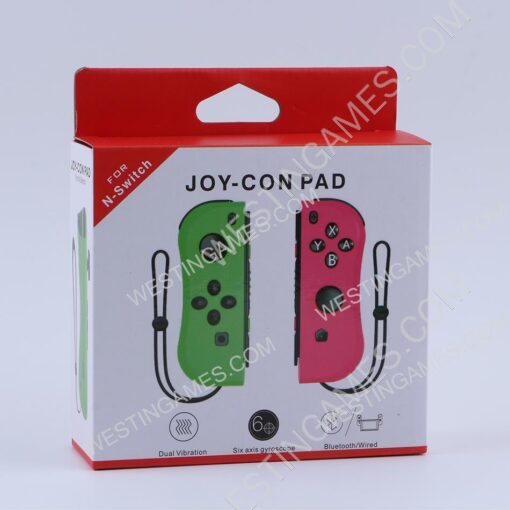 New Design Left and Right Wireless Joycon Controller for Switch Console Green and Pink