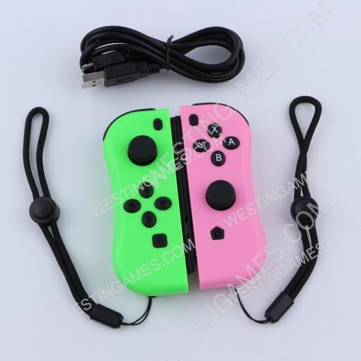 New Design Left and Right Wireless Joycon Controller for Switch Console Green and Pink - Image 2