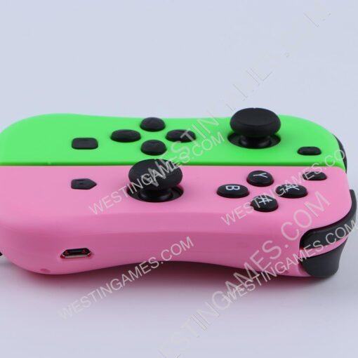 New Design Left and Right Wireless Joycon Controller for Switch Console Green and Pink - Image 6