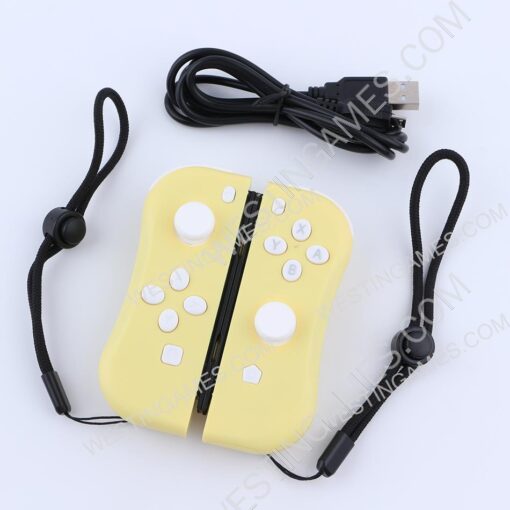 New Design Left and Right Wireless Joycon Controller for Switch Yellow - Image 2