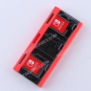 6 Slots Game Card Cartridge Push Card Case Storage Box for NS Switch Red-Black 02