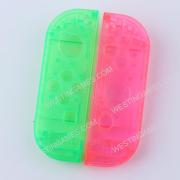 Left and Right Housing Cover Case Set for switch Joy-con Clear Green and Pink