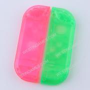 Left and Right Housing Cover Case Set for switch Joy-con Clear Green and Pink 02