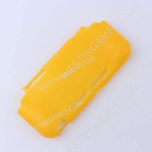 Soft tpu Handle Grip Cover Case with 6 Aanalog Grips for Switch lite - Yellow - Image 4