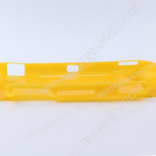 Soft tpu Handle Grip Cover Case with 6 Aanalog Grips for Switch lite - Yellow - Image 5