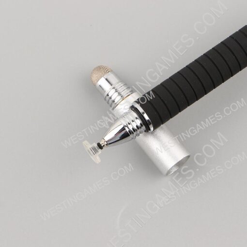 3in1 Metal Capacitive Pen Touch Screen Stylus Pen Neutral pen for switch Tablet iPad Phone Silver - Image 2