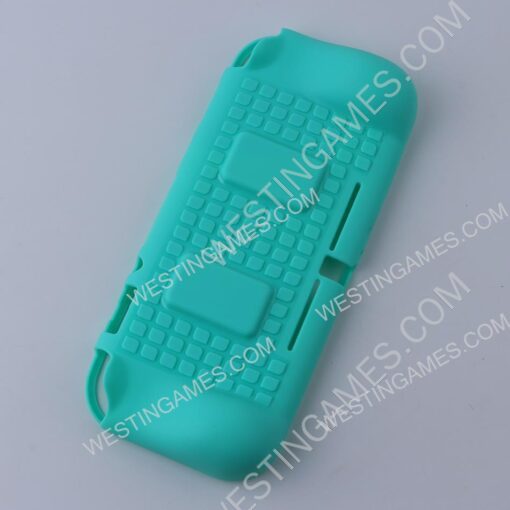 Comfortable Soft tpu Handle Grip Cover Case with 2 Card Storage for Switch lite - Blue - Image 2