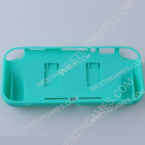 Comfortable Soft tpu Handle Grip Cover Case with 2 Card Storage for Switch lite - Blue - Image 3