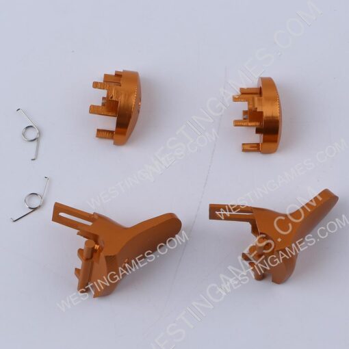 Replacement Metal R1L1 + r2l2 Trigger Buttons 4Pcs Set for PS4 Slim/Pro JDM-040 Controller Gold - Image 2