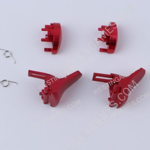 Replacement Metal R1L1 + r2l2 Trigger Buttons 4Pcs Set for PS4 Slim/Pro JDM-040 Controller Red - Image 2