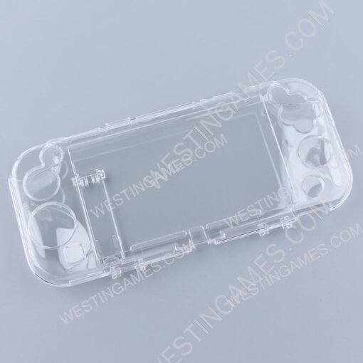 New Complete Crystal Protective Cover Case with Stand for Switch lite Transparet Clear