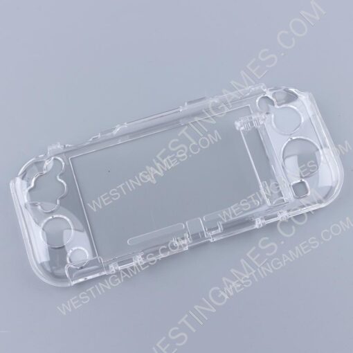 New Complete Crystal Protective Cover Case with Stand for Switch lite Transparet Clear - Image 2